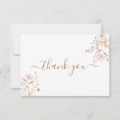 ワイルドフラワーピンクサンキューカード サンキューカード (正面)