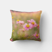 ワイルドフラワーピンクデイジー クッション (正面)
