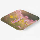 ワイルドフラワーピンクデイジー ペーパープレート (傾斜あり)