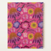 ワイルドフラワーピンクパーソナライズされたフローラ プランナー手帳 (裏面)