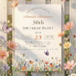 ワイルドフラワーピンクパープルガーデンパーティー30th Birthday 招待状<br><div class="desc">この祝Wildflower Gardenパーティー誕生日招待状で特別なマイルストーンを取り上げエレガント、柔らかいピンクと紫の色合いの水色花模様を搭載。屋外のお祝い、ブランチ、マイルストーンの誕生日に最適な、このカスタマイズ可能な招待状は、あなたのイベントに魅力と洗練をもたらします。✨特徴：水彩ピンク&紫の野花マイルストーンの誕生日(18-30th)に理想的な庭のパーティーや屋外イベントのためのエレガントデザインテキストと詳細で完全にカスタマイズ[年齢]誕生祝いを忘れることができないフローラ招待。このカスタマイズ可能なレースカーユニークの誕生日の招待でおもしろい満杯のお祝いを準備！</div>