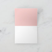 ワイルドフラワーピンクボウ折り畳みサンキューカード サンキューカード (内部)