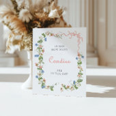 ワイルドフラワーピンクボウ瓶の中にキャンディーの数 ポスター