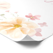 ワイルドフラワーピンクボウ赤ちゃんシャワーへようこそ ポスター (角)