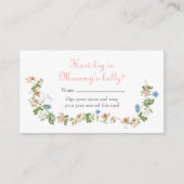 ワイルドフラワーピンク弓ママのお腹の大きさ エンクロージャーカード (正面)