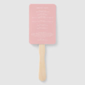 ワイルドフラワーピンク水彩優雅な結婚式プログラム ハンドファン (裏面)