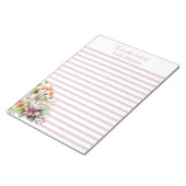 ワイルドフラワーピンク裏地 ノートパッド (アングル)