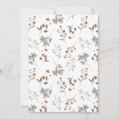 ワイルドフラワーピンク誕生日パーティー サンキューカード (裏面)