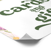 ワイルドフラワーピンク赤ちゃんシャワーカード&ギフトサイン ポスター (角)