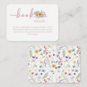 ワイルドフラワーピンク赤ちゃんシャワーベビーカード エンクロージャーカード (正面/裏面)