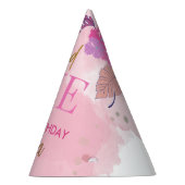 ワイルドフラワーピンク 1歳の誕生日 パーティーハット (右)