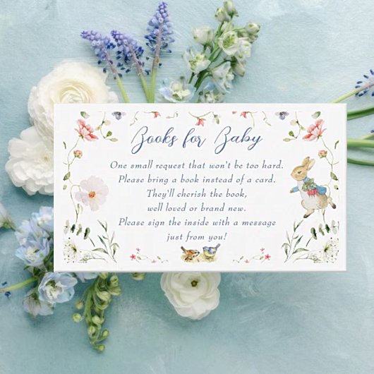 ワイルドフラワーピーターうさぎの本ベビー エンクロージャーカード