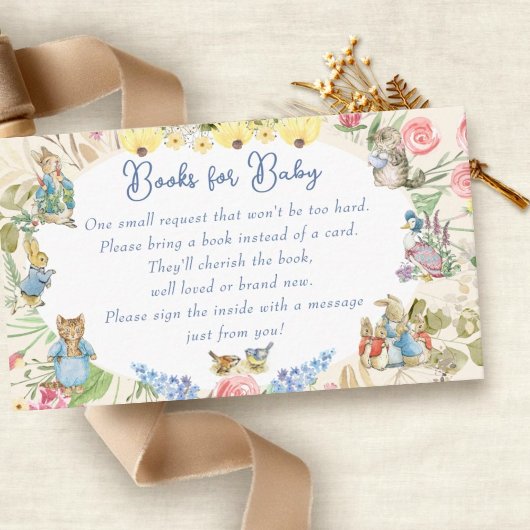 ワイルドフラワーピーターうさぎの本ベビー エンクロージャーカード