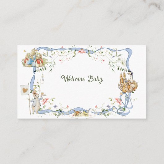 ワイルドフラワーピーターうさぎの本ベビー エンクロージャーカード (裏面)