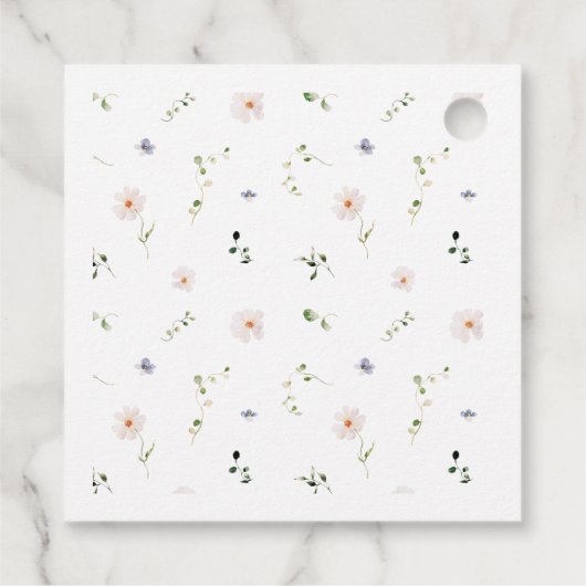 ワイルドフラワーピーターうさぎの赤ちゃんシャワー フェイバータグ (裏面)