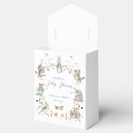 ワイルドフラワーピーターうさぎの赤ちゃんシャワー フェイバーボックス (オープン)
