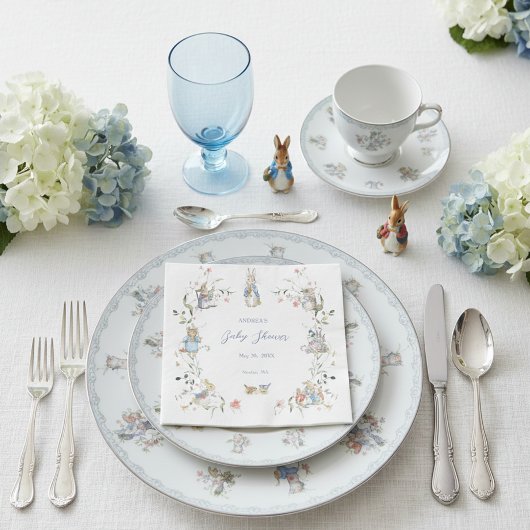 ワイルドフラワーピーターうさぎ紙ナプキン スタンダードランチョンナプキン