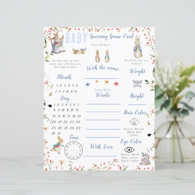 ワイルドフラワーピーターうさぎ赤ちゃんシャワーゲーム (スタンド正面)