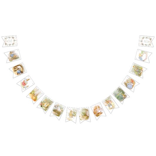 ワイルドフラワーピーターザラビットバント誕生日 バンティングフラッグ (全)