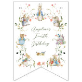 ワイルドフラワーピーターザラビットバント誕生日 バンティングフラッグ (第1の旗)