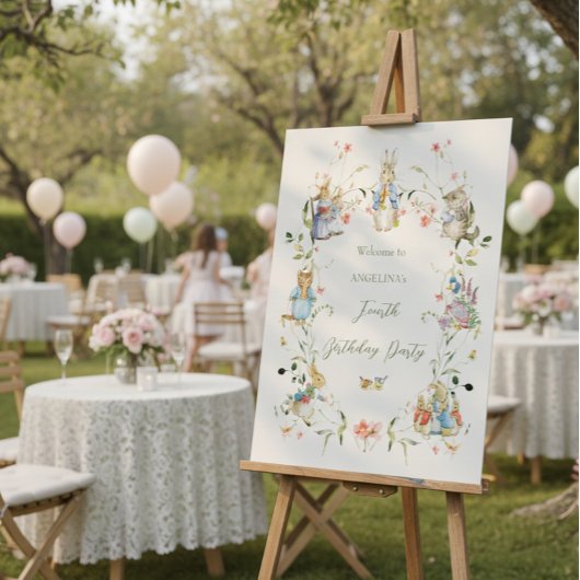 ワイルドフラワーピーターザラビットバースデーパーティーへようこそ ポスター