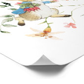 ワイルドフラワーピーターザラビットベイビーシャワーへようこそ ポスター (角)