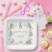 ワイルドフラワーピーターザラビット誕生日大 ペーパープレート (パーティー)