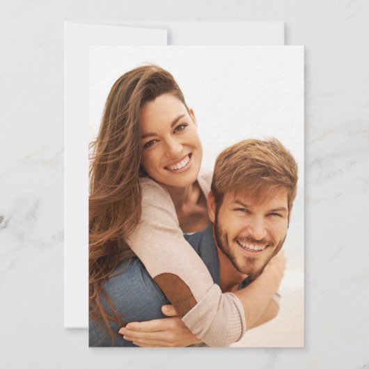 ワイルドフラワーピーチのベージュのアーチ写真のラグジュアリー結婚ズ 招待状 (裏面)