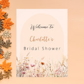 ワイルドフラワーピーチアーチブライダルシャワーへようこそ ポスター