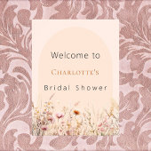 ワイルドフラワーピーチアーチブライダルシャワーへようこそ ポスター