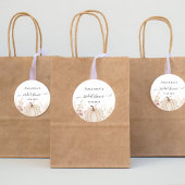 ワイルドフラワーピーチ秋ラブカボチャブライダルシャワー ラウンドシール