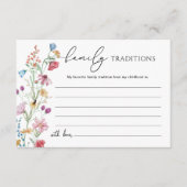 ワイルドフラワーファミリーの伝統 エンクロージャーカード (正面)