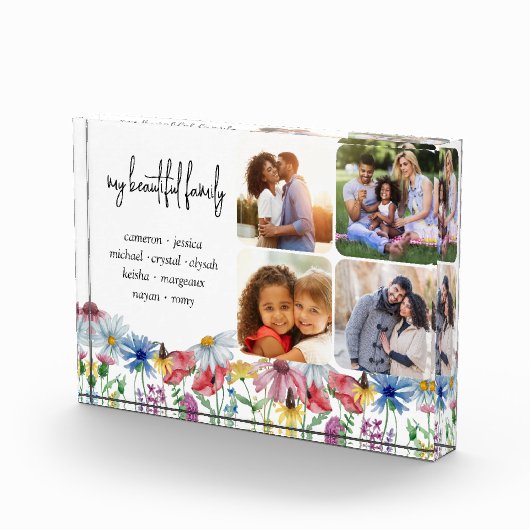 ワイルドフラワーファミリー名と4枚の写真 フォトブロック (右)