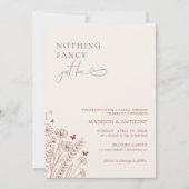 ワイルドフラワーファンシーの花を愛しているものは何も結婚ない 招待状 (正面)