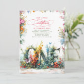 ワイルドフラワーファーストバースデーパーティ招待状 招待状 (スタンド正面)