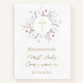 ワイルドフラワーファーストホーリーコミュニオンゲストブック ノートブック (正面)