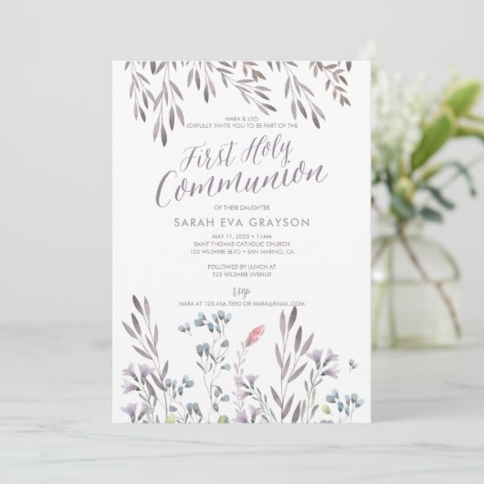 ワイルドフラワーファースト聖餐式 招待状 (スタンド正面)