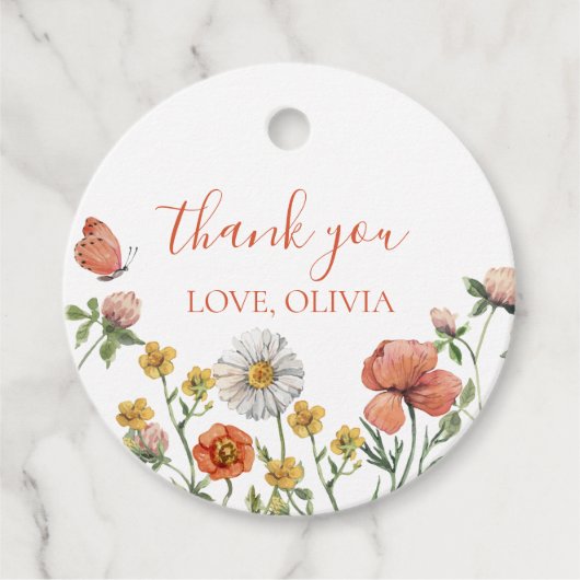 ワイルドフラワーファースト誕生日ありがとう フェイバータグ (正面)