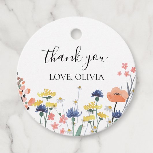 ワイルドフラワーファースト誕生日ありがとう フェイバータグ (正面)