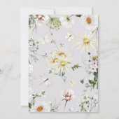 ワイルドフラワーファースト誕生日ガール招待状 招待状 (裏面)