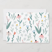 ワイルドフラワーファースト誕生日フォト招待状 招待状 (裏面)