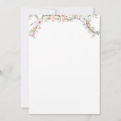 ワイルドフラワーファースト誕生日招待状 招待状 (裏面)