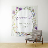 ワイルドフラワーファースト誕生日 タペストリー (インサイチュ)