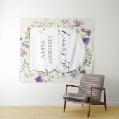 ワイルドフラワーファースト誕生日 タペストリー (インサイチュ(横))