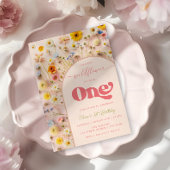 ワイルドフラワーファースト誕生日 招待状