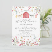 ワイルドフラワーファームの誕生日の招待 招待状 (スタンド正面)