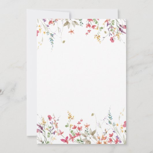 ワイルドフラワーファームの誕生日の招待 招待状 (裏面)