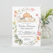 ワイルドフラワーファーム誕生日招待状 招待状 (スタンド正面)