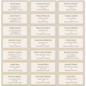 ワイルドフラワーファーンベージュ結婚金ゴールドズゲストアドレス シール (正面)