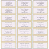 ワイルドフラワーファーンラベンダー結婚ズゲストアドレス シール (正面)